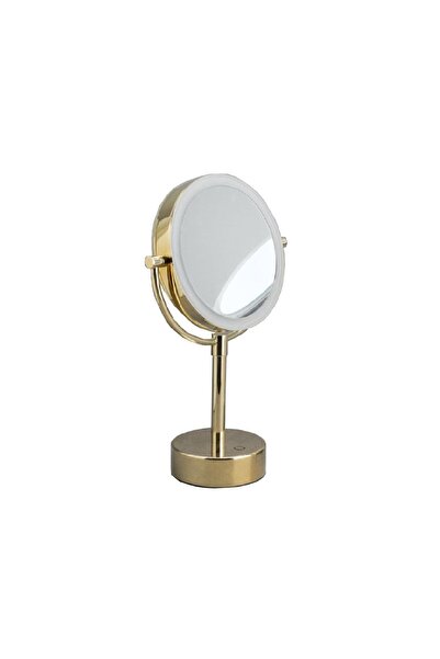 St Morritz Gold Renk 5'li Masa Üstü Büyüteçli Makyaj Aynası, Şık ve Kullanışlı