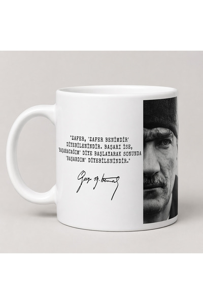 ADEN ARCHİVE Atatürk İmzalı Portre Kupa Bardak – Seramik, Yüksek Kalite Baskı...