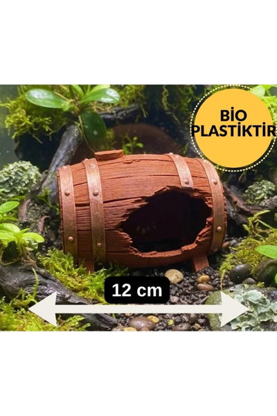 FLEXIS WE MAKE IT POSSIBLE FOR YOU 12 cm Eskitme Fıçı Görünümlü Teraryum Mağa...