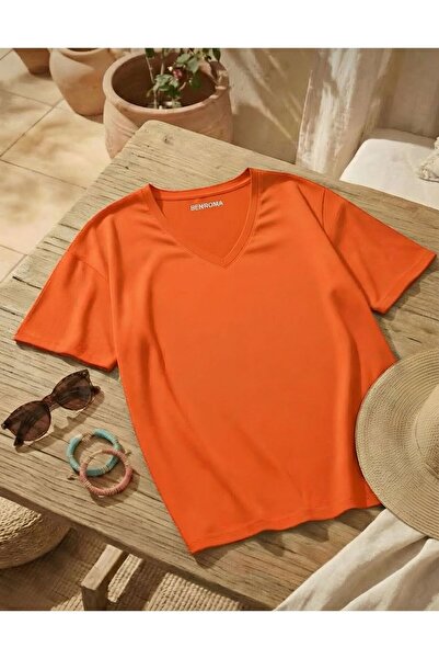 DM DOLCE MORE V-Neck Oversized T-Shirt 3Vq3