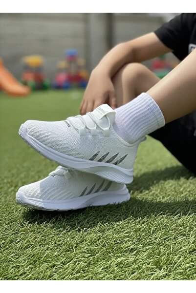 Tuğba Ortopedi 511 Pantofi sport ortopedici, unisex, pentru copii, albi, elas...