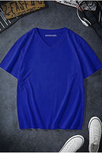 E-ROMA V-Neck Oversized T-Shirt 3Vq2