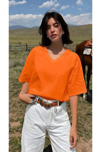 BENROMA Μπλουζάκι με λαιμόκοψη V σε μεγάλο μέγεθος 2VQ1