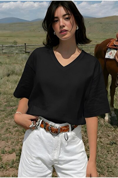 BENROMA V-Neck Oversized T-Shirt 2Vq1