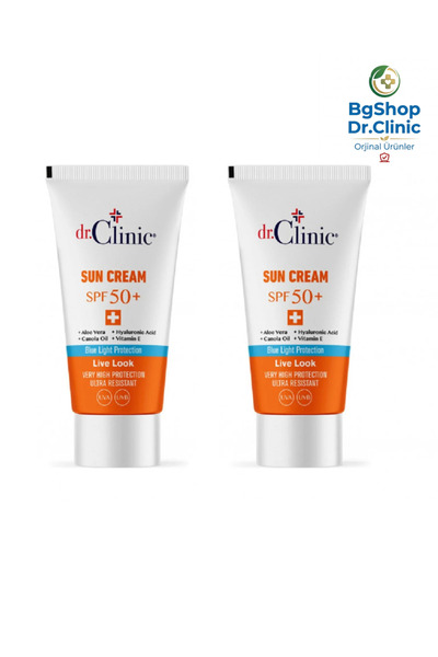Dr. Clinic Mavi Işık Korumalı Güneş Kremi - Leke Karşıtı SPF 50 2li Set (2x 5...