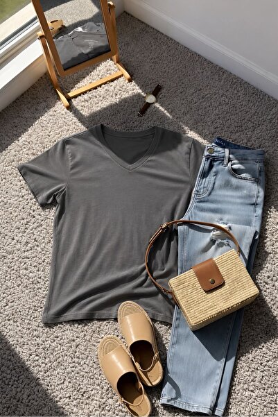 BENROMA V-Neck Oversized T-Shirt 3Vq5