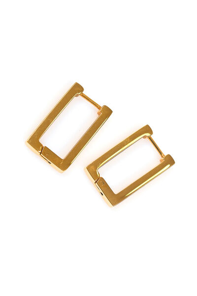 meli melo Modern steel earrings with geometric design