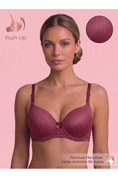 Lavint Homewear Σουτιέν με σχέδιο ζακάρ με λουλούδια ρόδινης κράμπαλας, με εν...