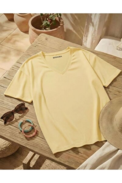 BENROMA TRICOU OVERSIZE CU GULER ÎN V 3VQ3