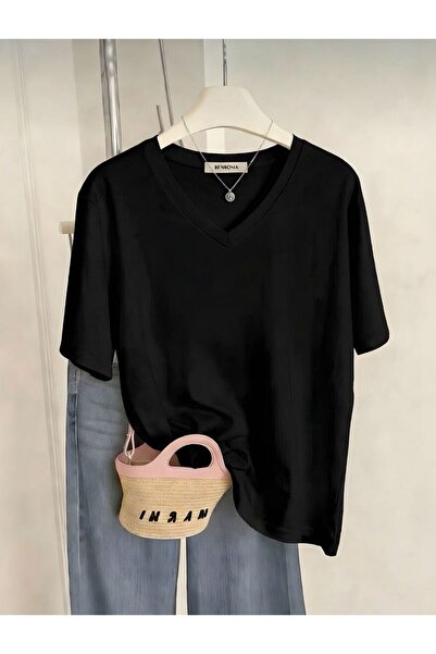 BENROMA V-Neck Oversized T-Shirt 3Vq4
