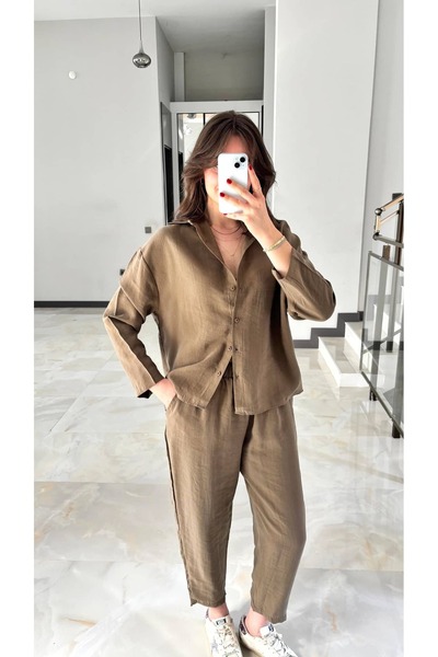 Sude Kızanlıklı Υπερμεγέθη πουκάμισα, παντελόνια σαλβάρια και σετ από τένσελ