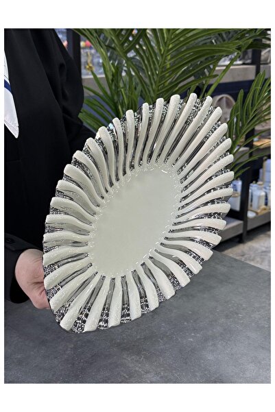 Doğudeko Lux Alba Silver Oval Presentation Plate