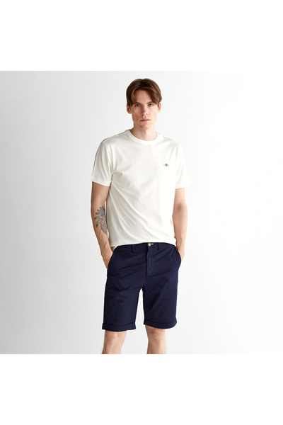 Gant Erkek Krem Regular Fit Bisiklet Yaka T-Shirt