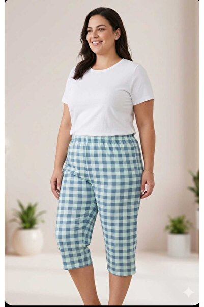 Lady Queen Παντελόνι πιτζάμας από λύκρα και βισκόζη σε μεγάλο μέγεθος 6021