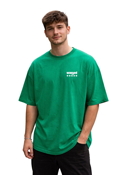 vbs vibes Unisex Oversize Πράσινο T-Shirt 100% Βαμβάκι με στάμπα Wantd Casual...