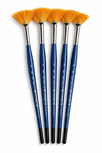 Artdesign Yelpaze Paint Brush Set of 6 Synthetic Bristles 2