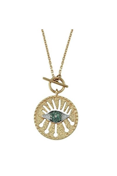 neslyaccessories T Kapama Aura Nazar Güneş Madalyon Kolye