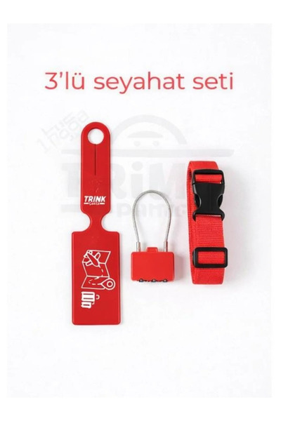 Trink Çanta Σετ ταξιδιού 3 τεμαχίων (Ετικέτα βαλίτσας + Κλειδαριά βαλίτσας + ...