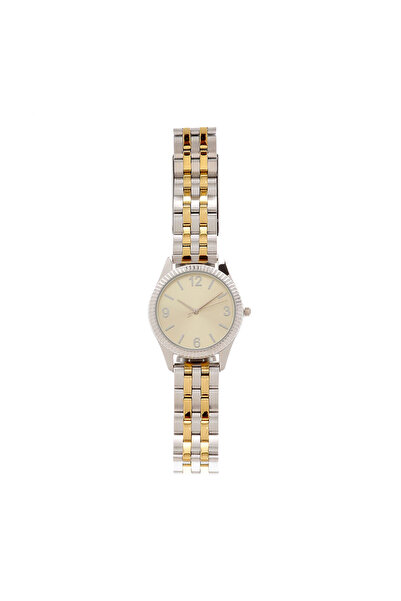 meli melo Wristwatch with two-tone bracelet and classic beige dial