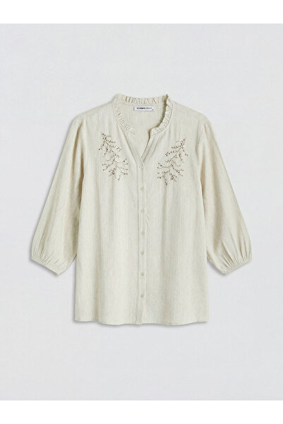 LC Waikiki Timeless Clothing & Timeless Choices Ruffled Cowl Neck Embroidered...
