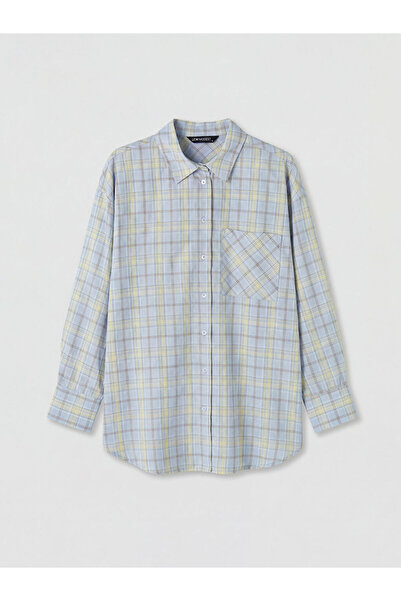 LC Waikiki Checkered Embroidered Loose Fit Women's Shirt from Uzg Store for S...