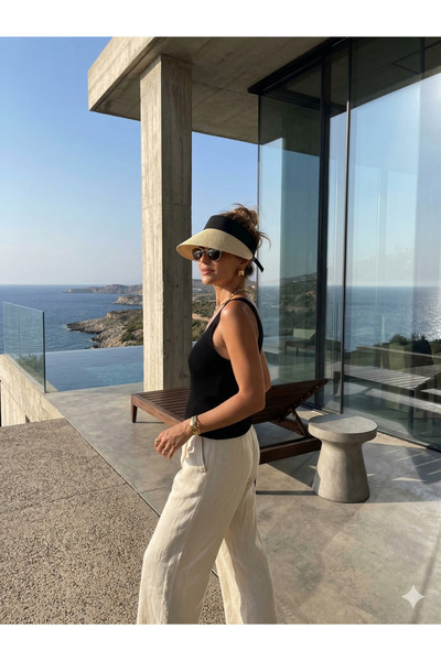 PIECE SIGNATURE Uv Protection for Summer Beach, for Women, Wide Brim Visor Ro...