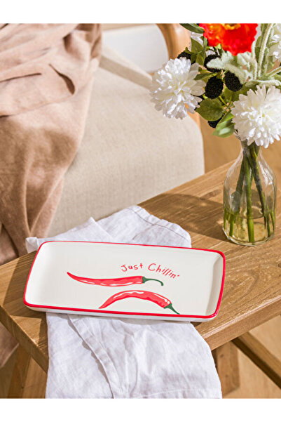 LC Waikiki Rmz Gi̇yi̇m Farkiyla Pepper Printed Porcelain Presentation Plate 2...