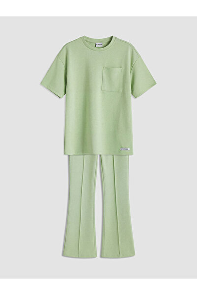 LC Waikiki RMZ GİYİM FARKİLYA Tricou pentru fete și colanți evazați
