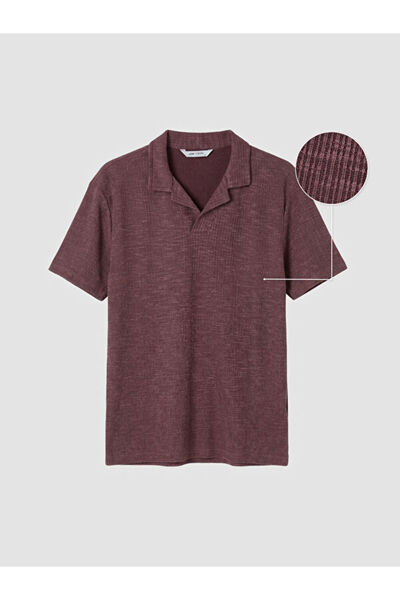 LC Waikiki RMZ GİYİM FARKİLYA Tricou pentru bărbați cu guler tip Roba, cu tex...