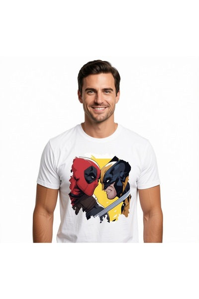 FSL TRICOU NEGRU DIN BUMBAC PENTRU BARBATI CU IMPRIMEURI