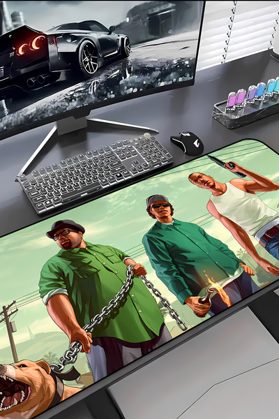 Charmbi Mouse Pad με θέμα GTA San Andreas – Μεγάλο mousepad gaming 30x70, αντ...