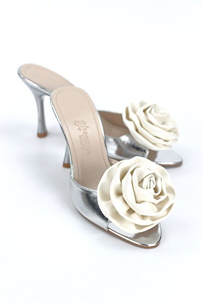 Gökhan Talay Rodeya Flexible Soft Non-Slip Sole (8 cm) Lame Metallic Handmade...