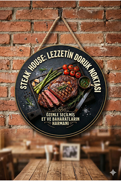 Mayeka Steak Temalı Et Restoranları Steakçiler Restoranlar İçin Ahşap Duvar K...