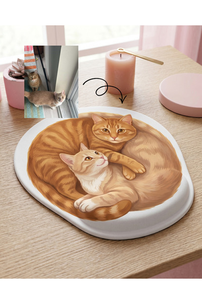 matizya Kişiye Özel Evcil Hayvan Tasarım Mousepad | Fotoğraftan Sevimli Çizim