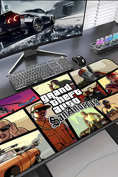 Charmbi GTA San Andreas Θεματικό Mouse Pad Gaming 30x70 XXL, Μεγάλο Χαλάκι Γρ...
