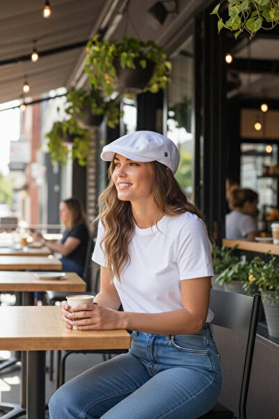 KARNAS ŞAPKA Καλοκαιρινό καπέλο από λινό Karnas – Κανονικό μέγεθος & Φυσικό ύ...