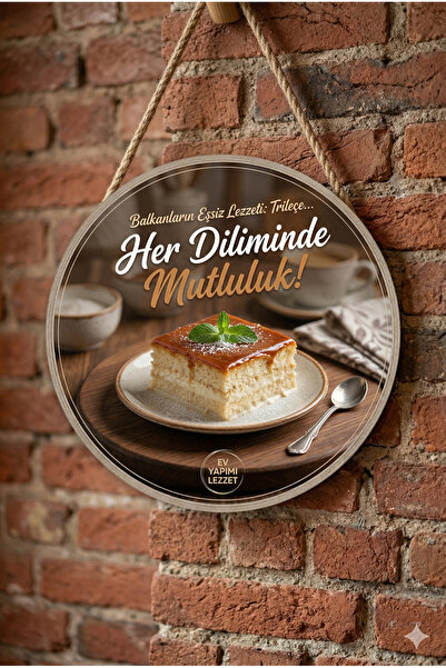 Mayeka Trileçe Temalı Tatlıcılar Pastaneler Restoranlar İçin Ahşap Duvar Kapı...
