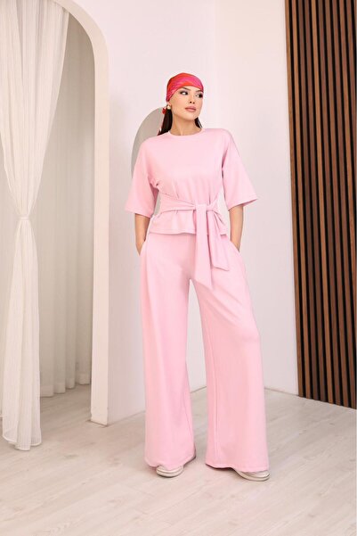 OTAKU Modal Fabric Tie-Dye Detailed Wide-Leg Suit – Comfortable Fit Summer Co...