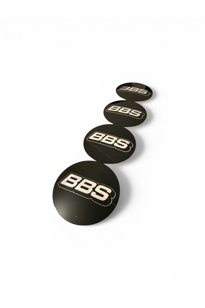 İKTUNING BBS LOGOLU 56 MM ALÜMİNYUM SİYAH 4 ADET JANT GÖBEK STICKER