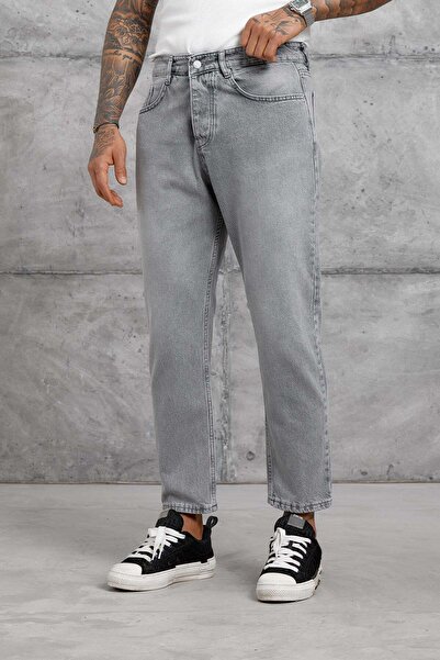 NOMARC Светлосиви дънки тип  "бойфренд "