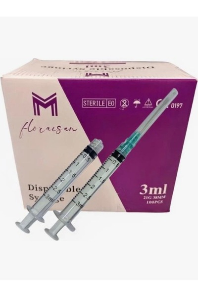 ORKAMED Enjektör 3 ML Luer-Lock Şırınga 100 Adet / Kutu