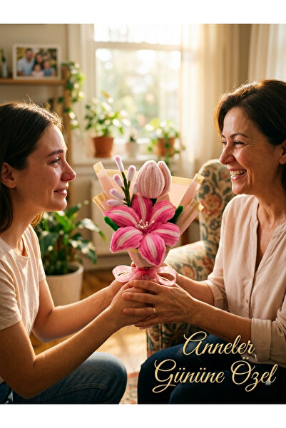 Crystal Coza باقة زهور شينيل مصنوعة يدويًا |   تصميم زهور الزنبق الذي لا يتلا...