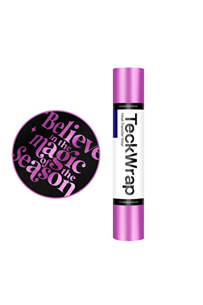 Teckwrap Craft Metallic Pearlescent HTV - Matte Fuchsia - Isı Transfer Vinili...