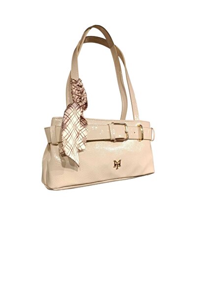 Senna Collection Wonderful One-Shoulder Bag Rugan Ecru
