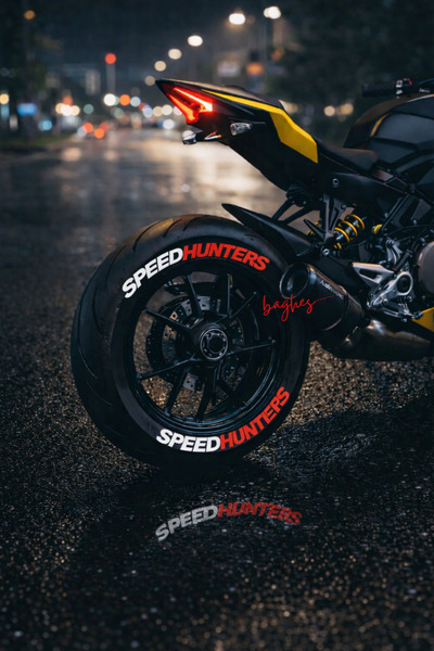 Baghes Speed Hunters Kırmızı Motosiklet Ve Otomobil Araç 3d Oto Lastik Yazısı...