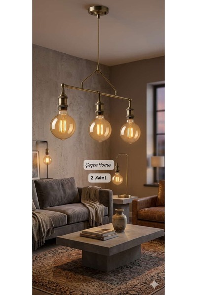 ÇEÇEN HOME (2 Adet) Vintage Ampul, G80 LED Lamba Kırılmaz Küre E27 4W Sıcak B...