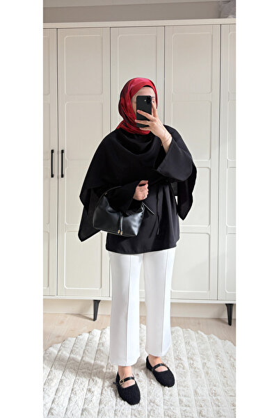 Bd ZRA MODEL ŞAL DETAYLI BLUZ