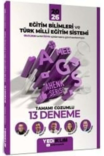 Yediiklim Yayınları YENİ AGS - Yediiklim 2026 MEB-AGS Eğitim Bilimleri ve Tür...