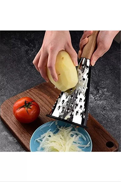 Generic Brand Steel Luxury Stainless Steel Conical Grater with Bamboo Handle ...