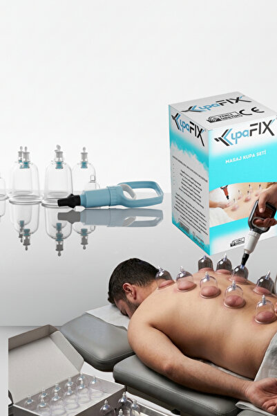 KUPAFİX 13 Parça Vakumlu Hacamat Kupa Bardak Çekme Seti -Selülit Ve Çatlak Gi...